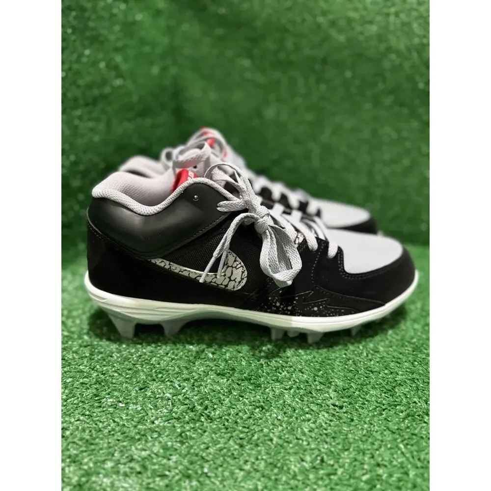 Nike Air Jordan Stadium 90 Low TD Black Cement Football HQ0210-060 Men’s Size 9